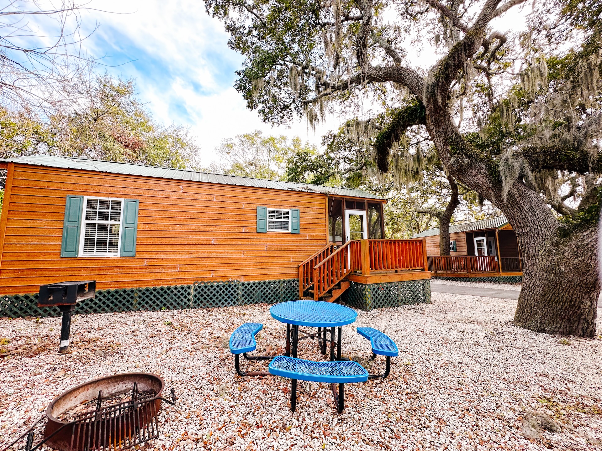 A cabin and campground