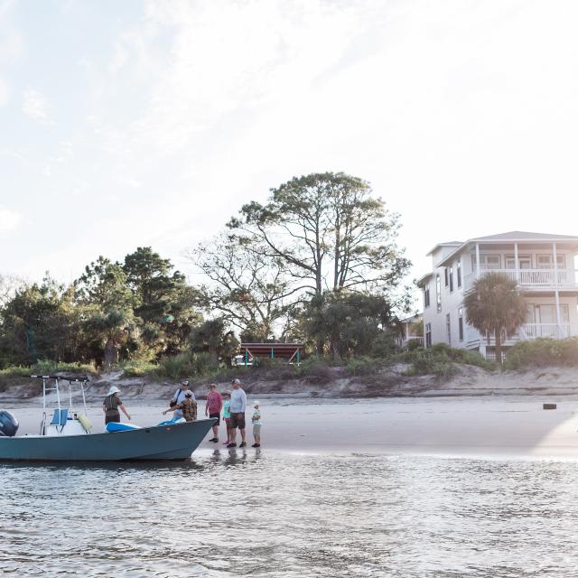 fossil tour boat beach family