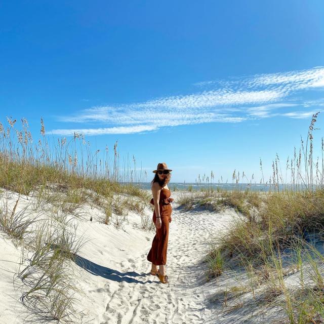 woman on beach
