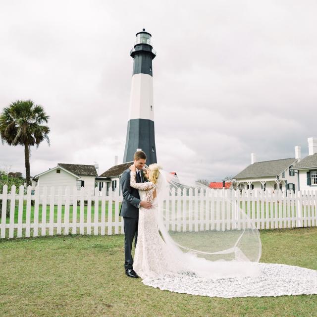 tybee island lighthouse wedding gown