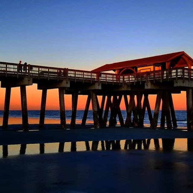 tybee island pier sunset sunrise