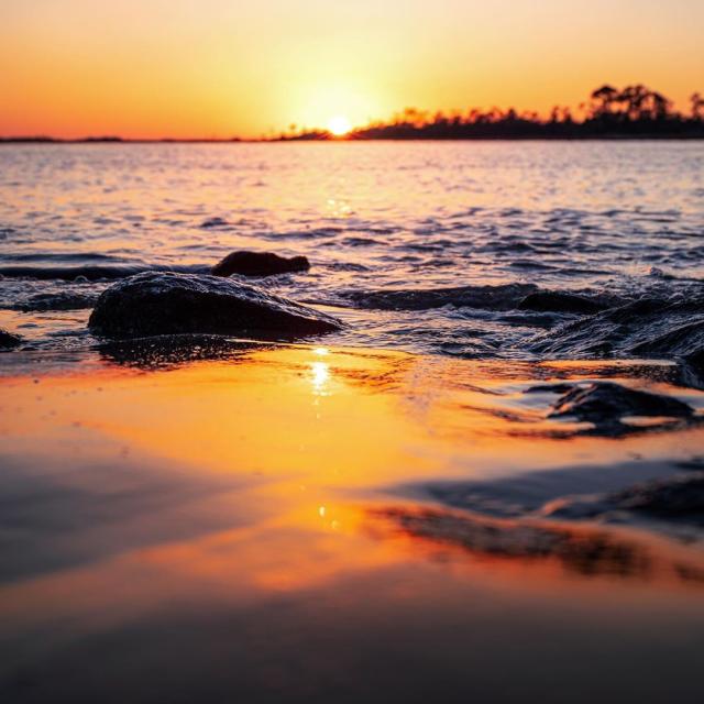 back river sunset