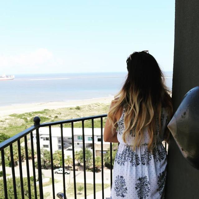 Atop the Tybee Island Lighthouse overlooking the ocean