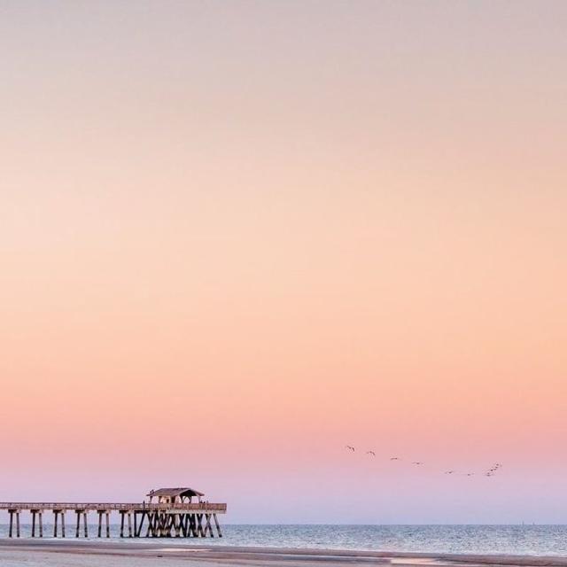 south beach pier sunset