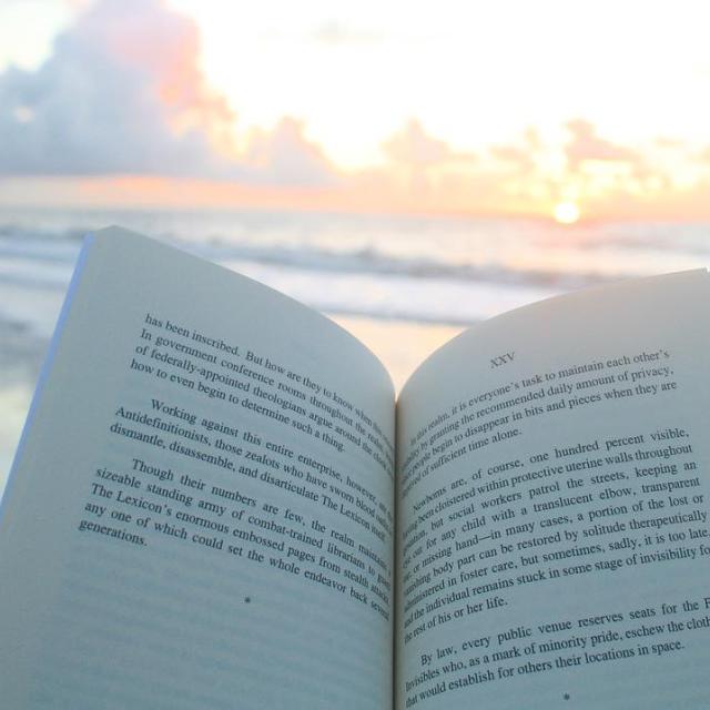 book on the beach
