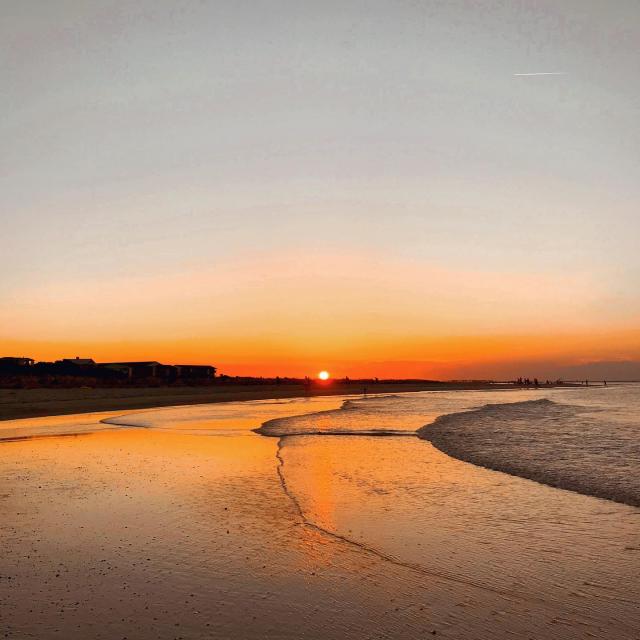 Beach sunset on Tybee Island