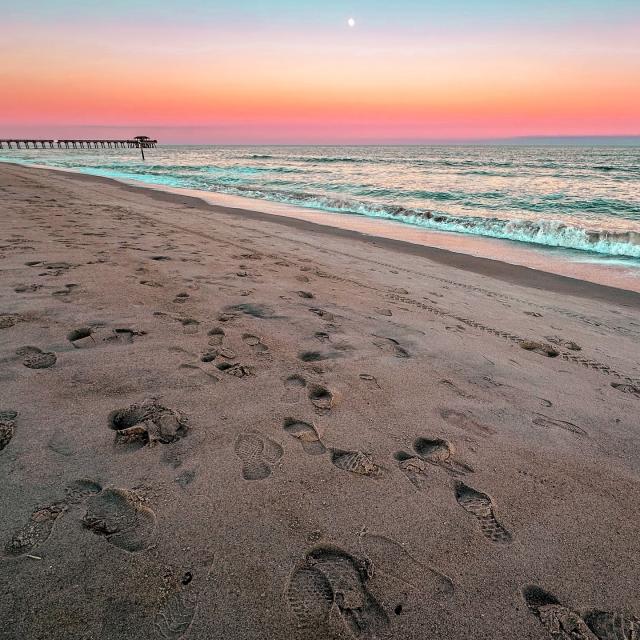 Tybee Island, GA beach sunset