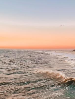 sunset sunrise south beach waves beach