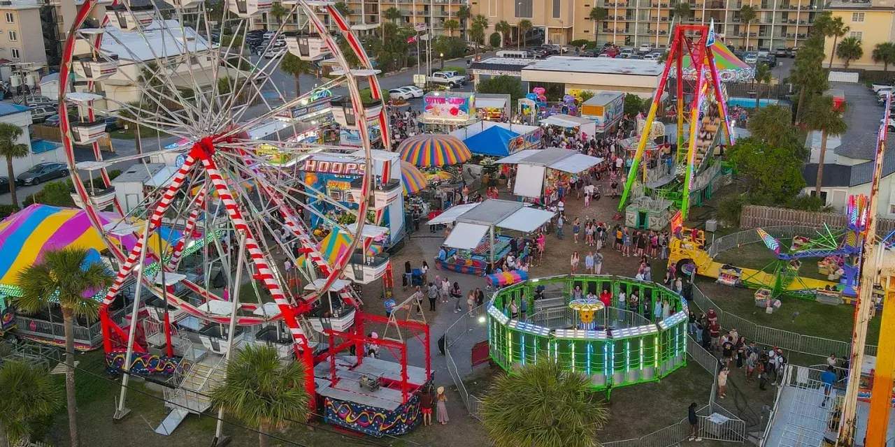 A carnival on the grounds of Hotel Tybee on Tybee Island, GA.