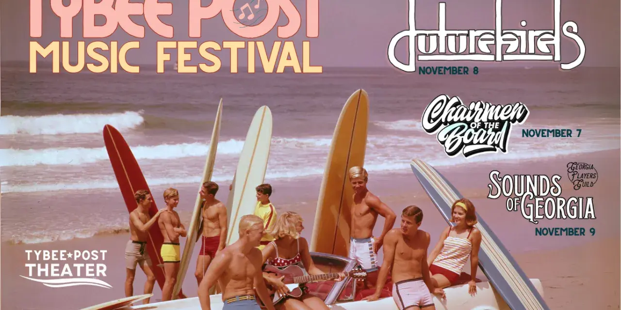 A flyer promoting the 2025 Tybee Post Music Festival on Tybee Island.