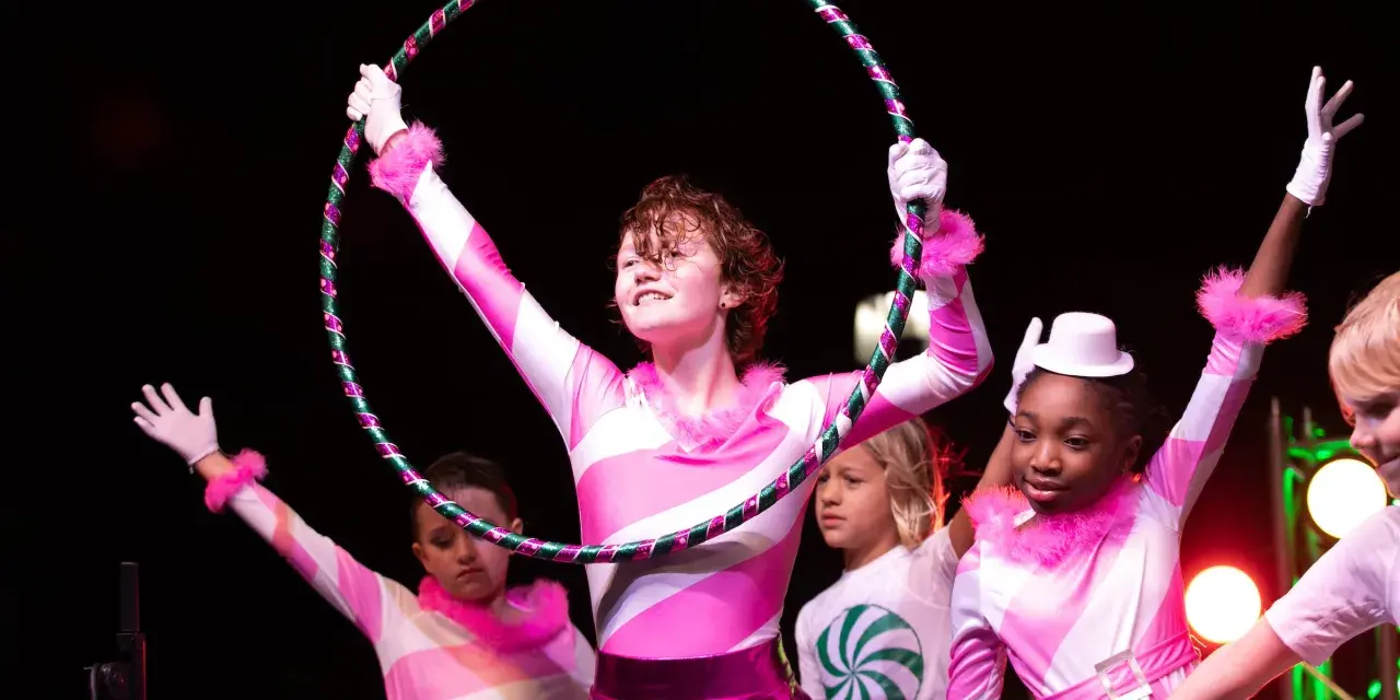 Young dancers perform on stage for Tybee Holly Days.