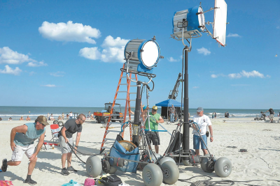 Film crew Tybee Island Georgia