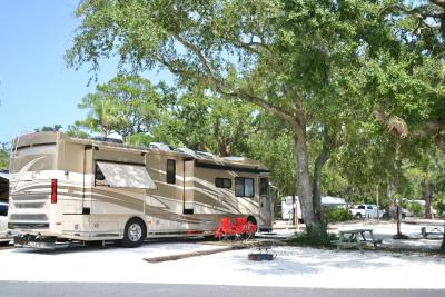 RV parked in a campground