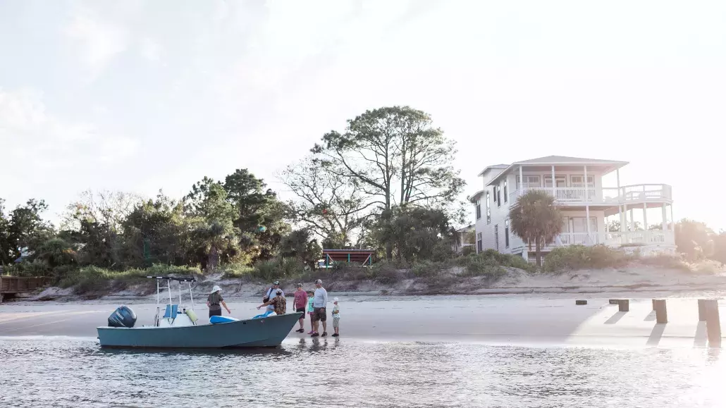 fossil tour boat beach family