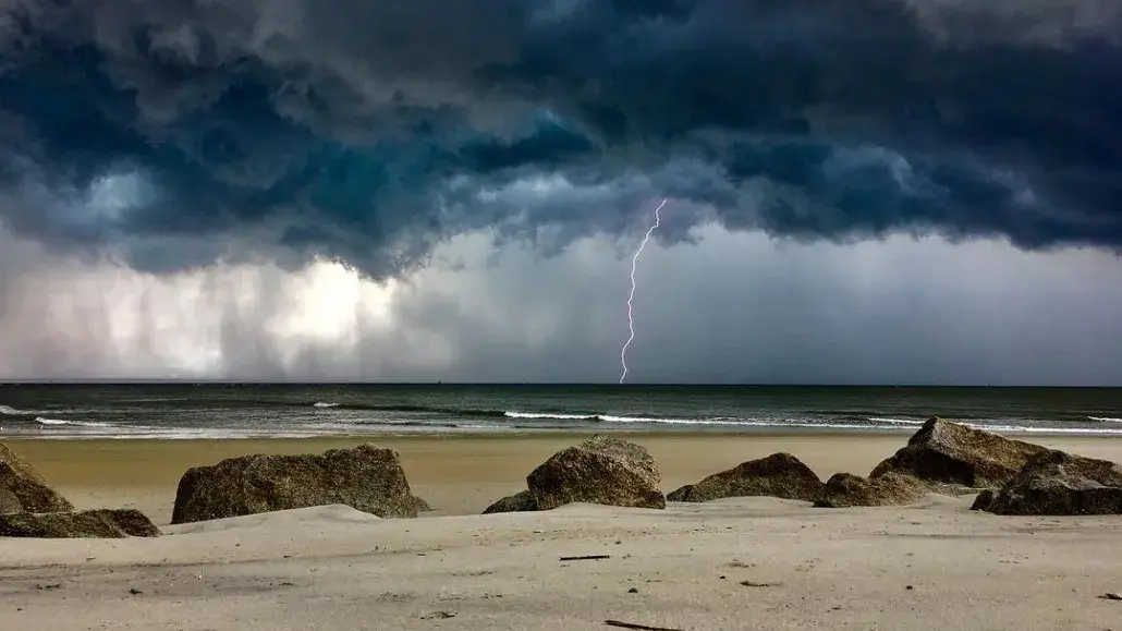 Beach Storm Rain
