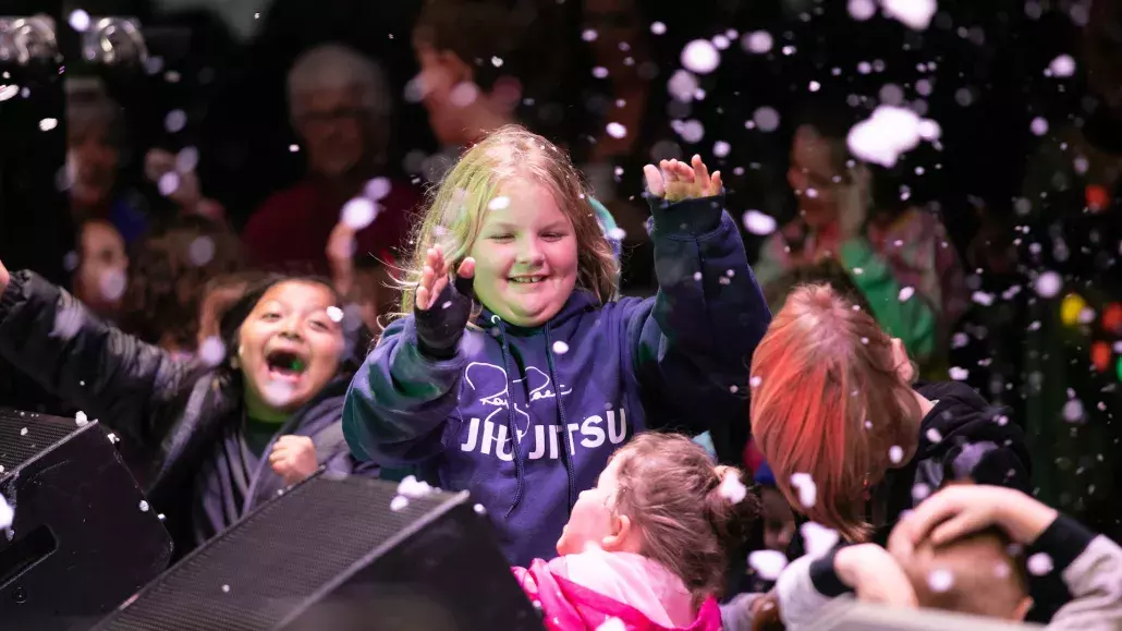 Children playing outdoors at the Tybee Island Holiday Market