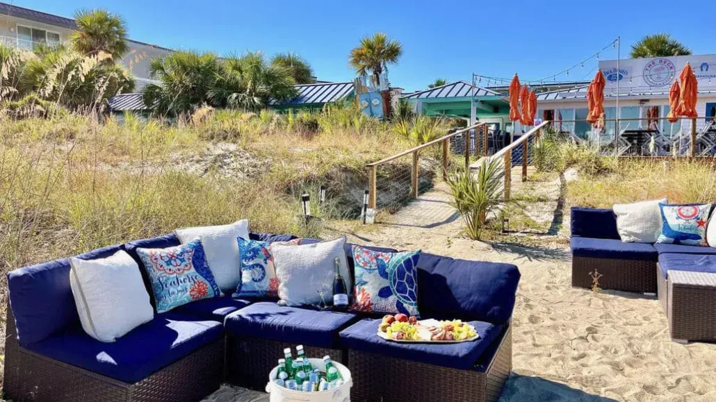 Dining in the dunes on the beach on Tybee Island