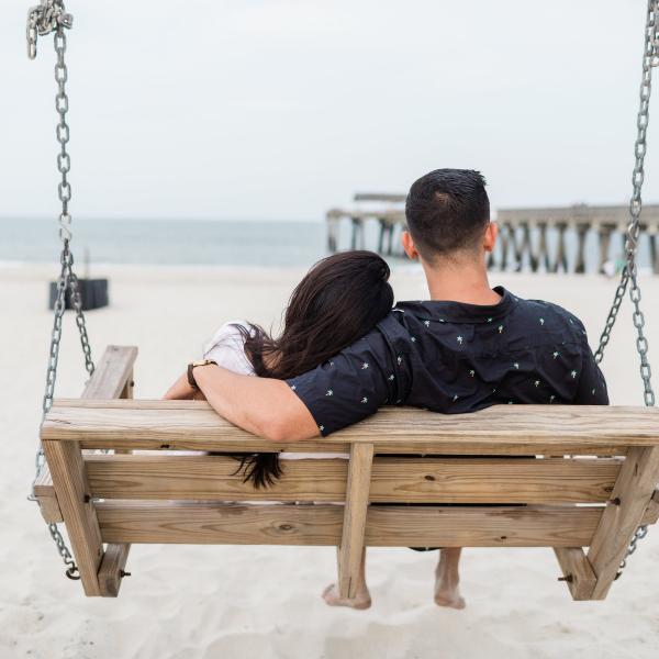 Beach Swing romantic activities beach swing couple