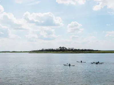 kayaking in the ocean