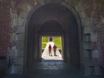 A view of an iron gate 