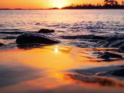 back river sunset