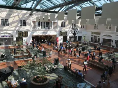 Savannah/Hilton Head International Airport arrival lounge.