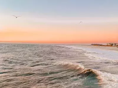 sunset sunrise south beach waves beach
