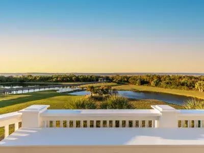 A 360 degree view from an outdoor balcony home.