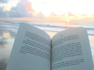 book on the beach