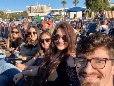 Group of people outdoors at Tybee Post Music Festival