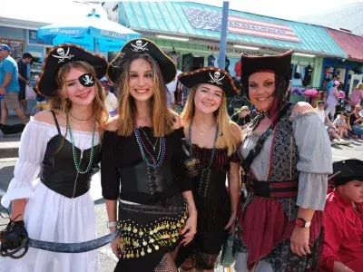 Tybee Island Pirate Fest; group in costumes
