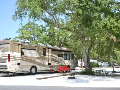 RV parked in a campground