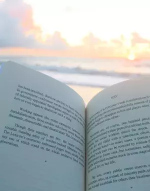 book on the beach