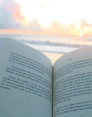 book on the beach