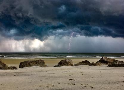 Beach Storm Rain