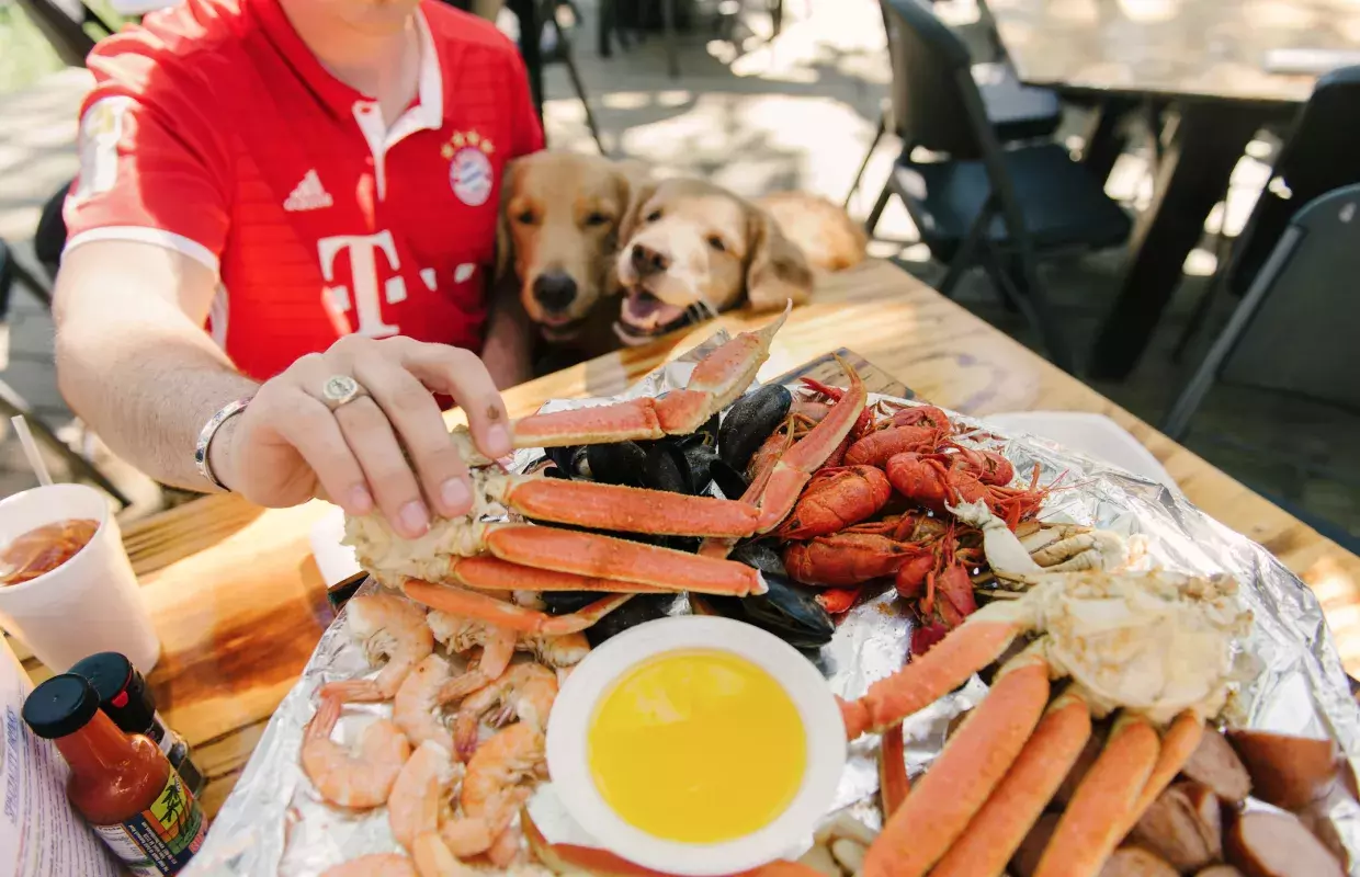 Dogs The Crab Shack Tybee Island